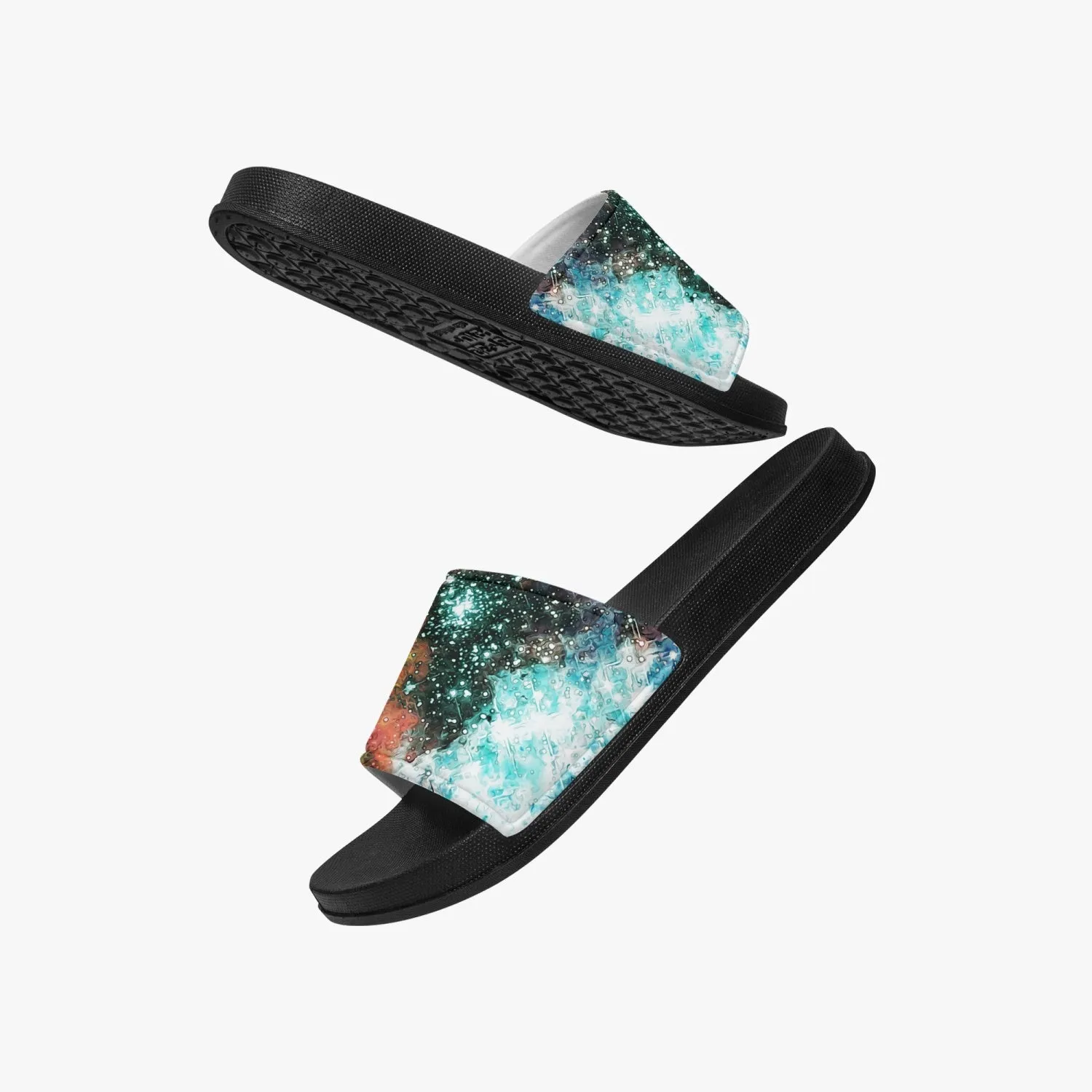 Acquiesce Apothos Psychedelic Split-Style Slides (Black Sole)