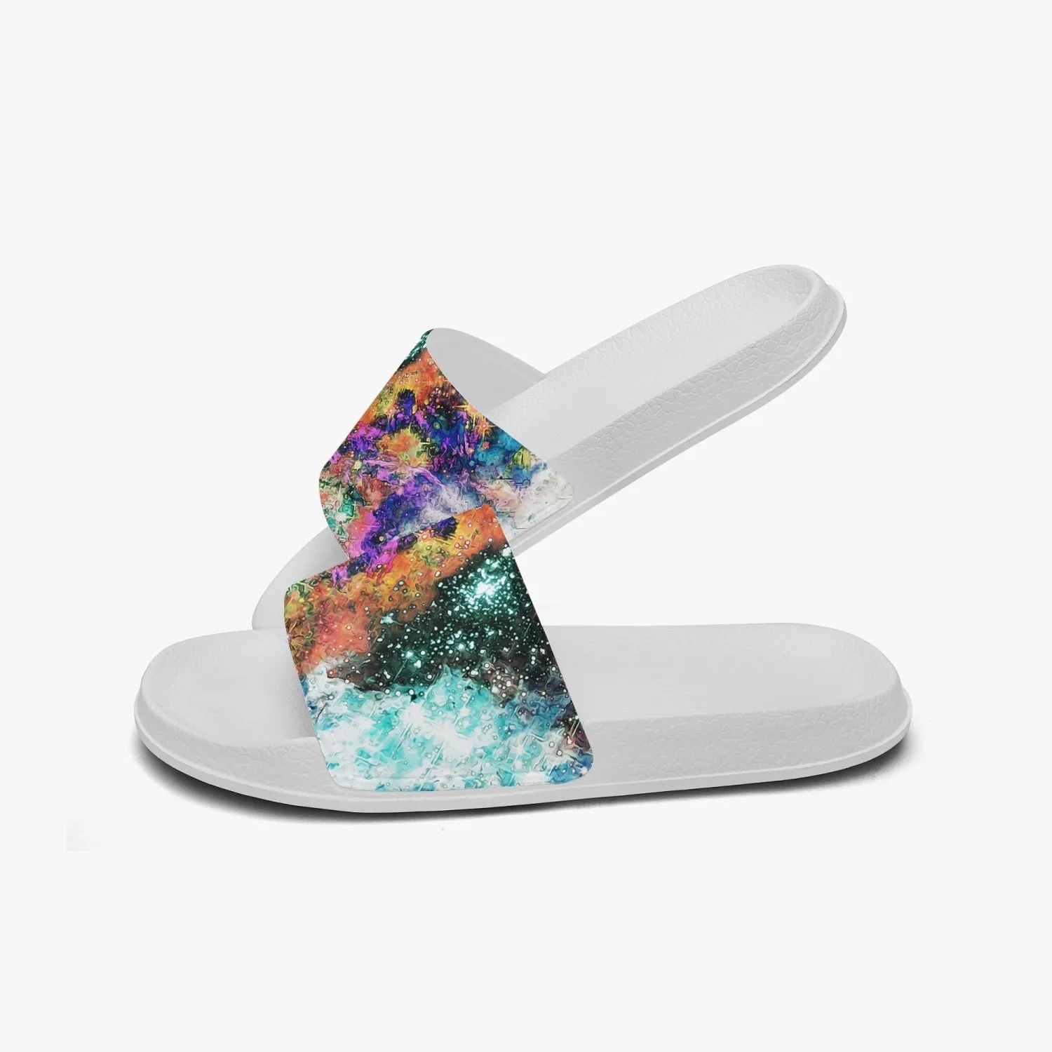 Acquiesce Apothos Psychedelic Split-Style Slides (White Sole)