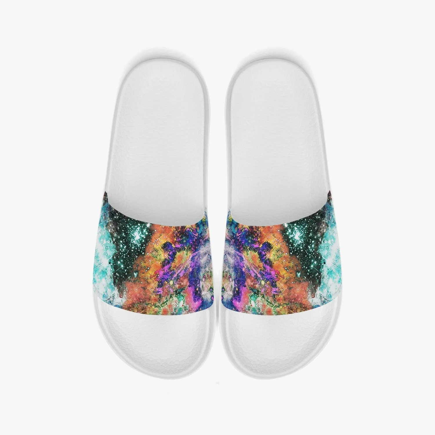 Acquiesce Apothos Psychedelic Split-Style Slides (White Sole)