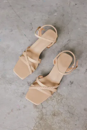 Aella Braided Sandals in Warm Nude