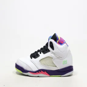 Air Jordan 5 Retro Sneakers Leather White Color For Kids