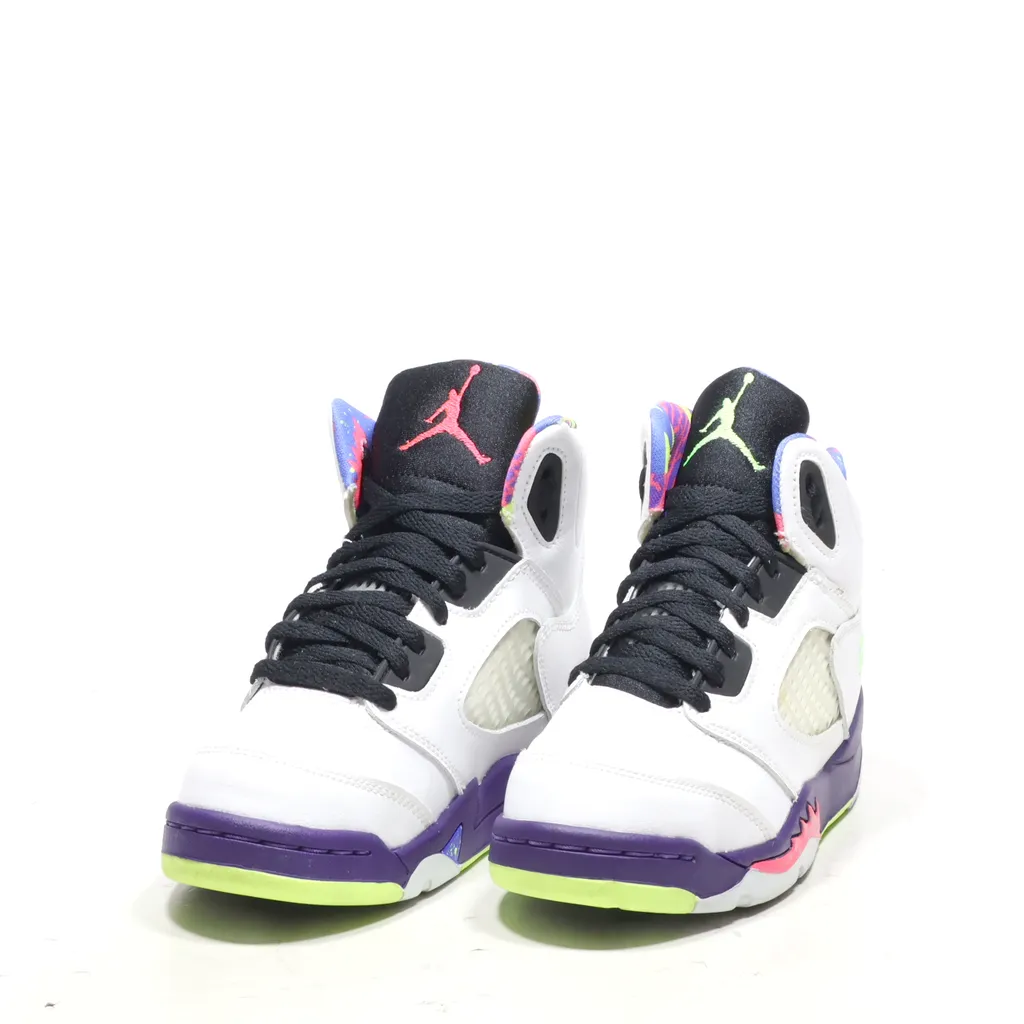 Air Jordan 5 Retro Sneakers Leather White Color For Kids