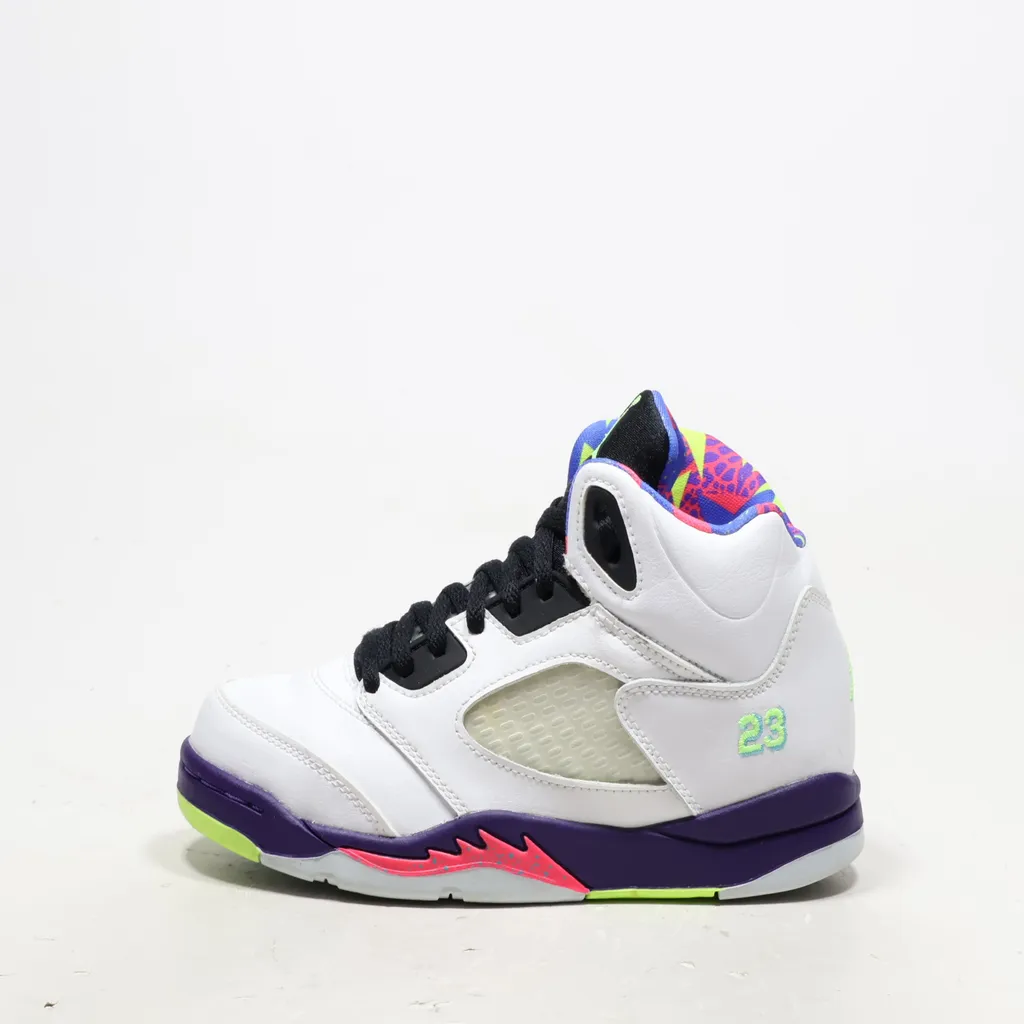 Air Jordan 5 Retro Sneakers Leather White Color For Kids