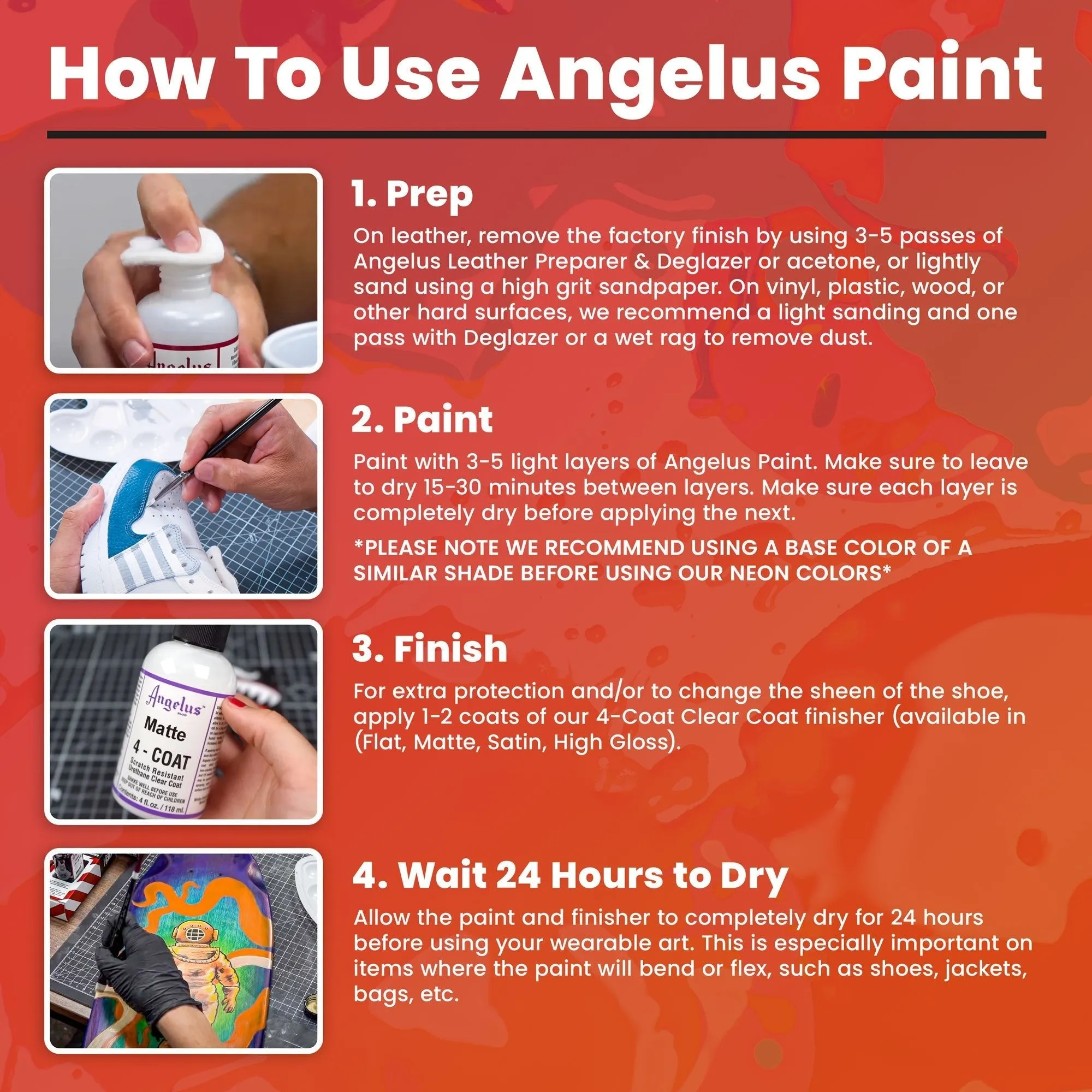 Angelus Neon Popsicle Green Paint