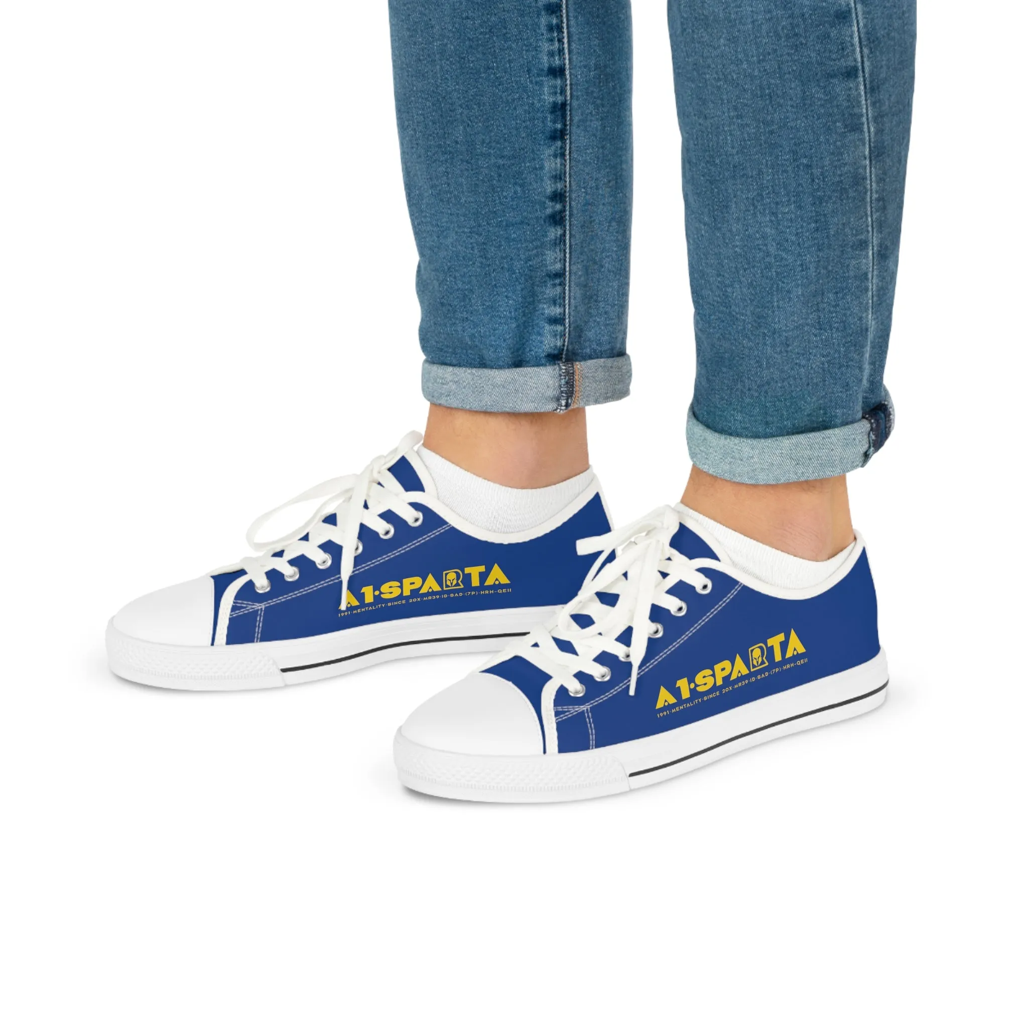 Blue A1-Sparta Men's Low Top Sneakers