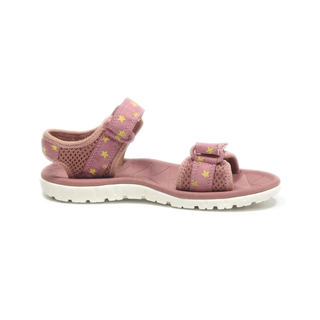 Clarks Flat Sandals Canvas Pink Colour For Kids
