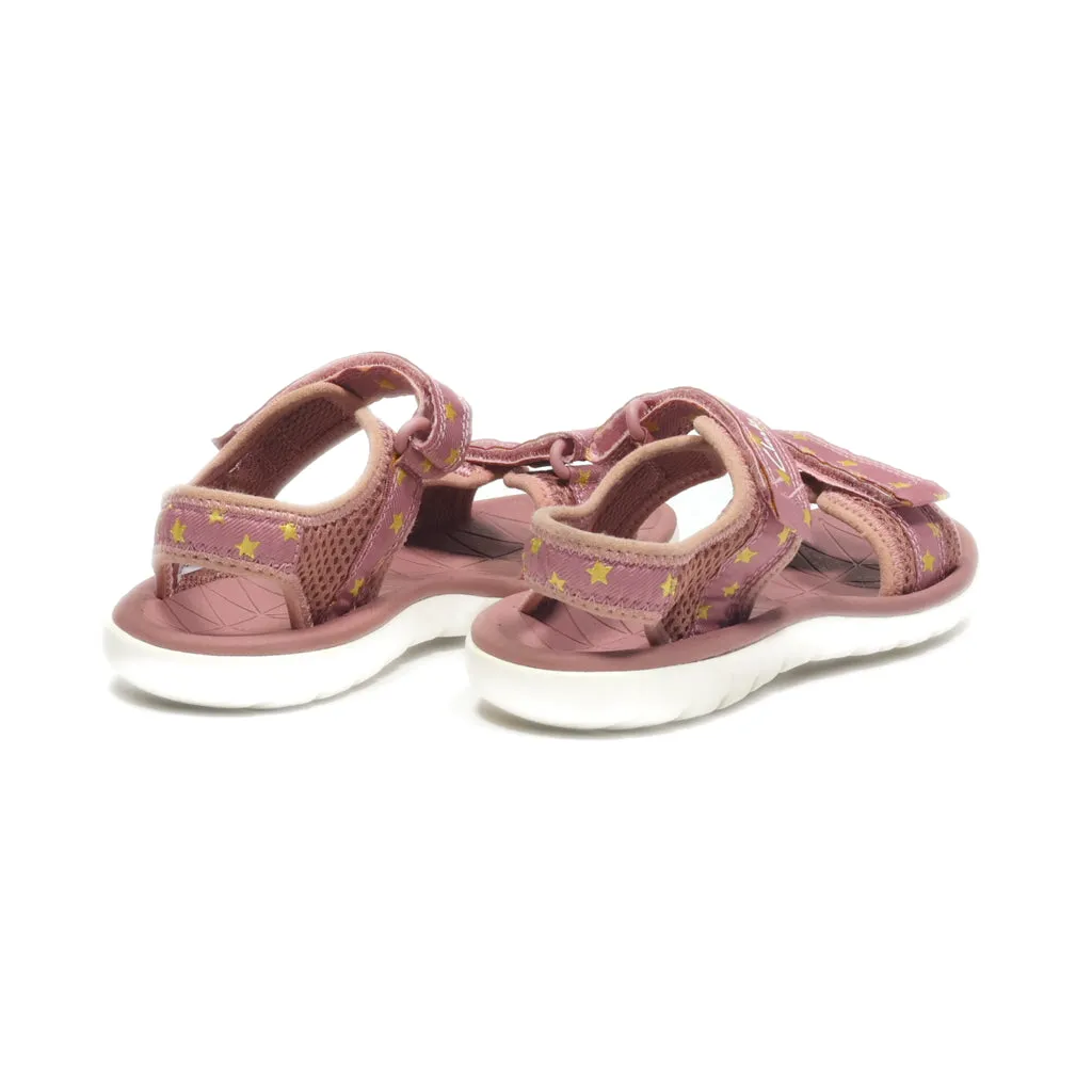 Clarks Flat Sandals Canvas Pink Colour For Kids