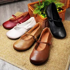Comelyy Flat bottom handmade retro shoes really simple women's shoes