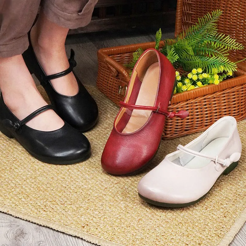 Comelyy Flat bottom handmade retro shoes really simple women's shoes
