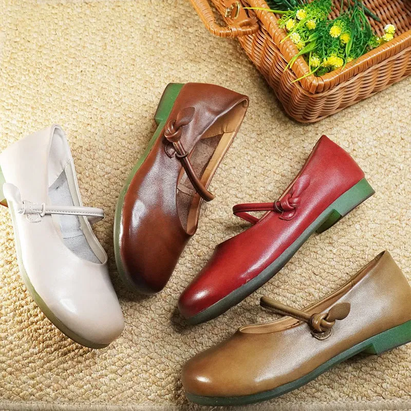 Comelyy Flat bottom handmade retro shoes really simple women's shoes