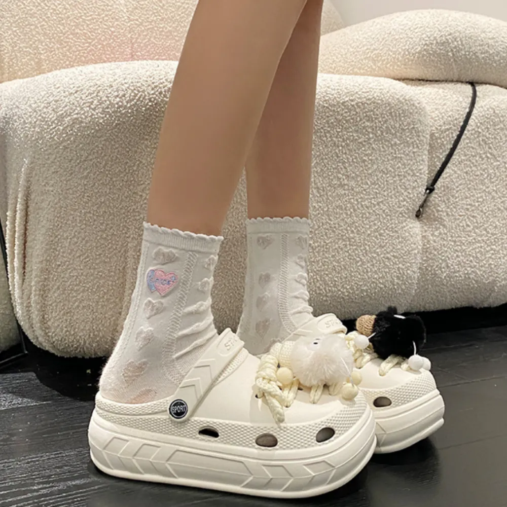 Cute Plush Pendant Sandals