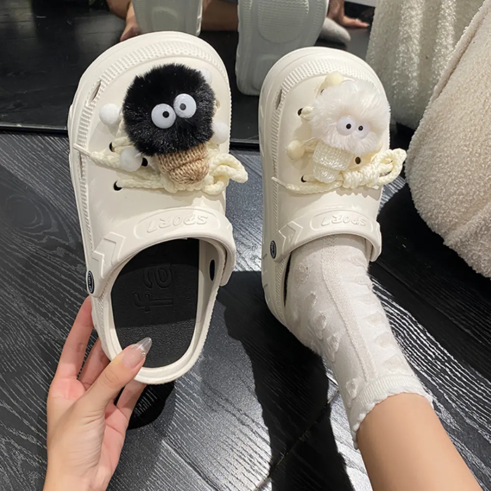 Cute Plush Pendant Sandals