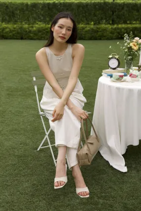 Deva Slip-on Heels in Waterproof Linen