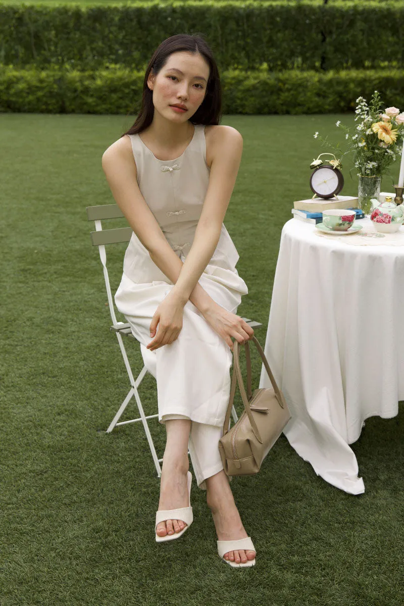 Deva Slip-on Heels in Waterproof Linen