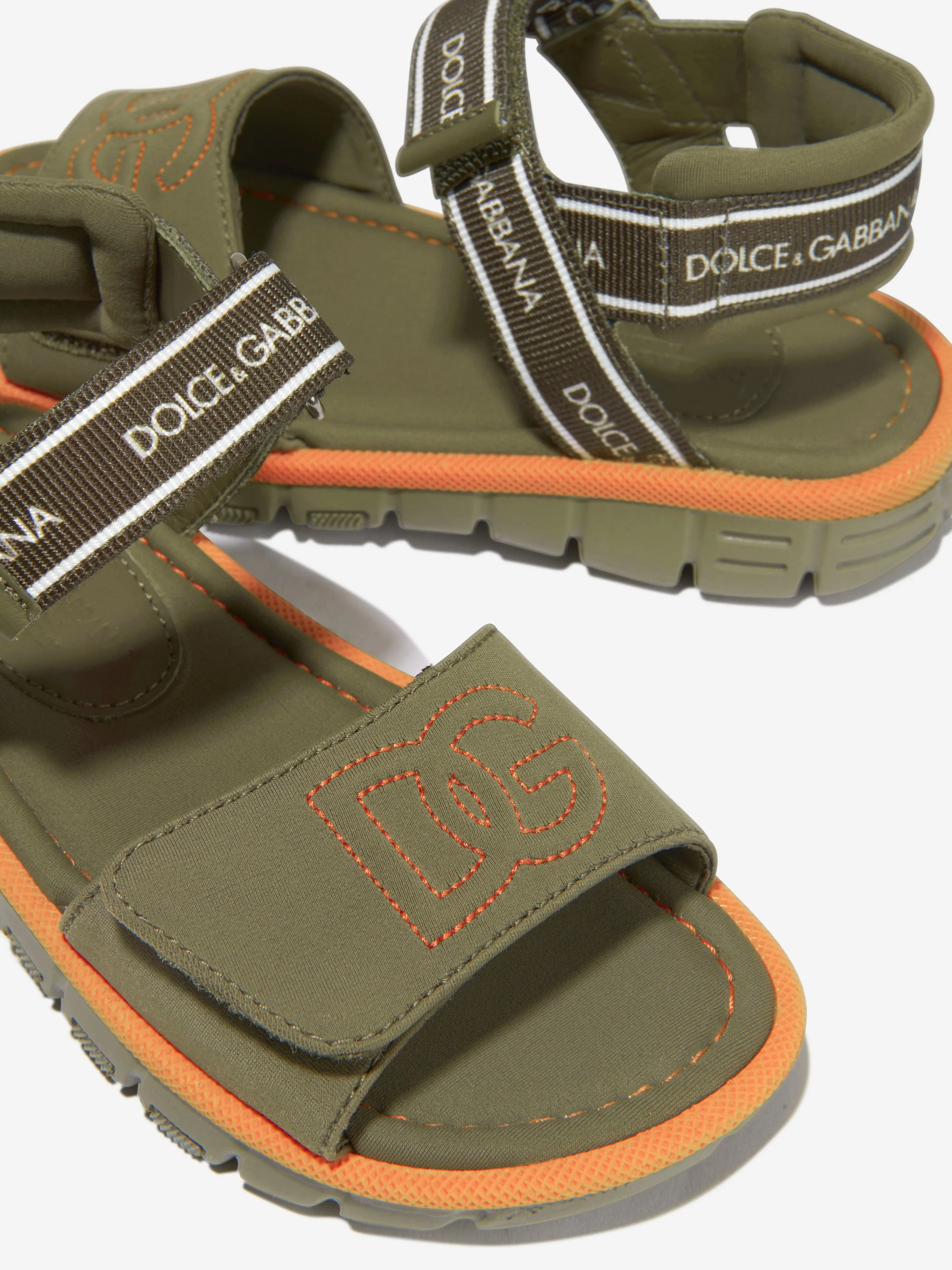 Dolce & Gabbana Boys Logo Branded Sandals