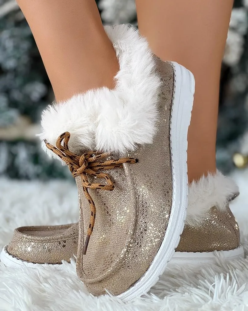 Fleece-lined Warm Cotton Ankle Boots
