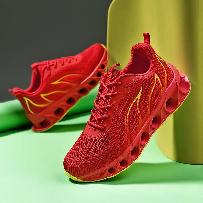 GOATFIND's BLADE Running Flames Sneakers
