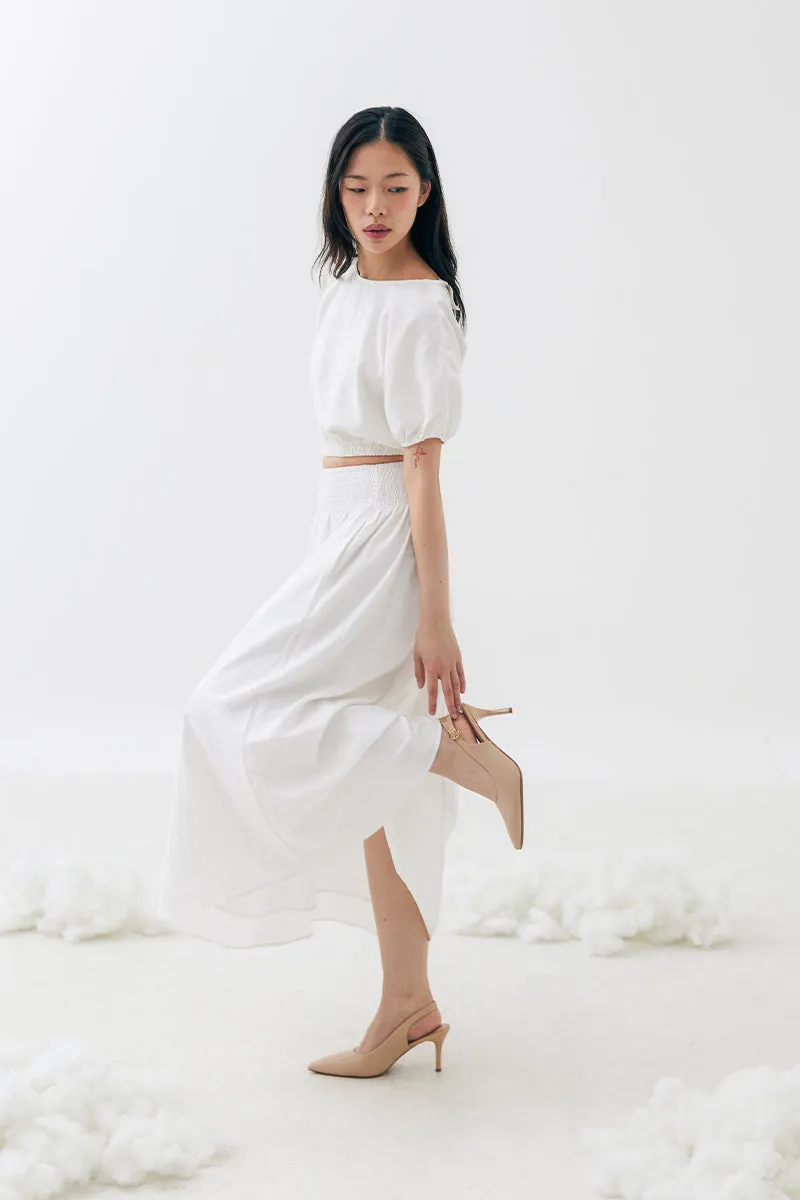Ingrid Slingback Cloud Heels in Nude
