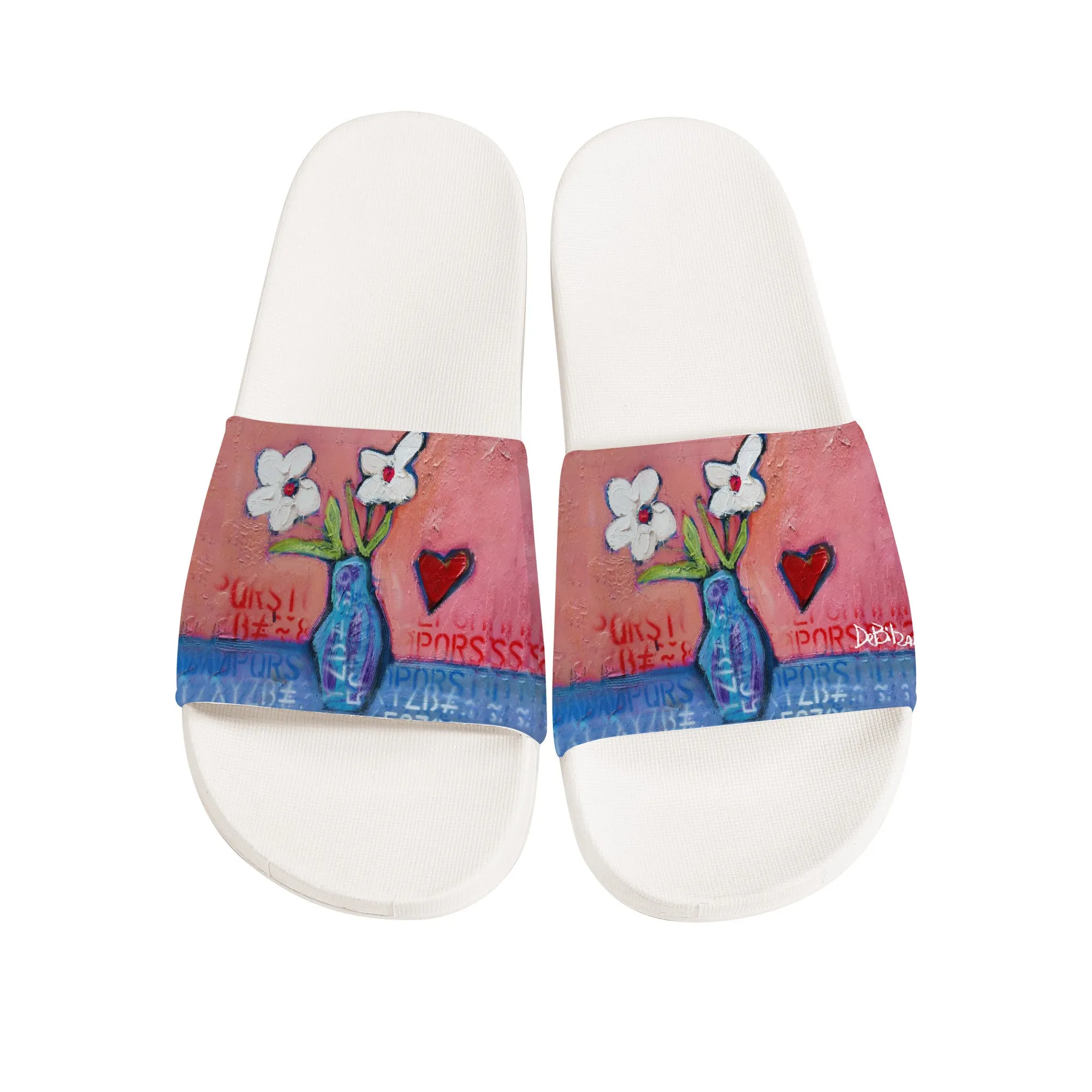 Just for you D30 Slide Sandals - White