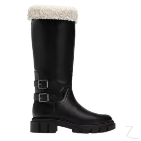 Ladies Chunky Mid-Calf Boots | Fur Inner | "Sia"