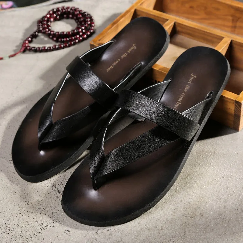 Leather Beach Slippers