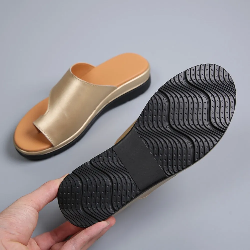 Leather Bunion Slippers