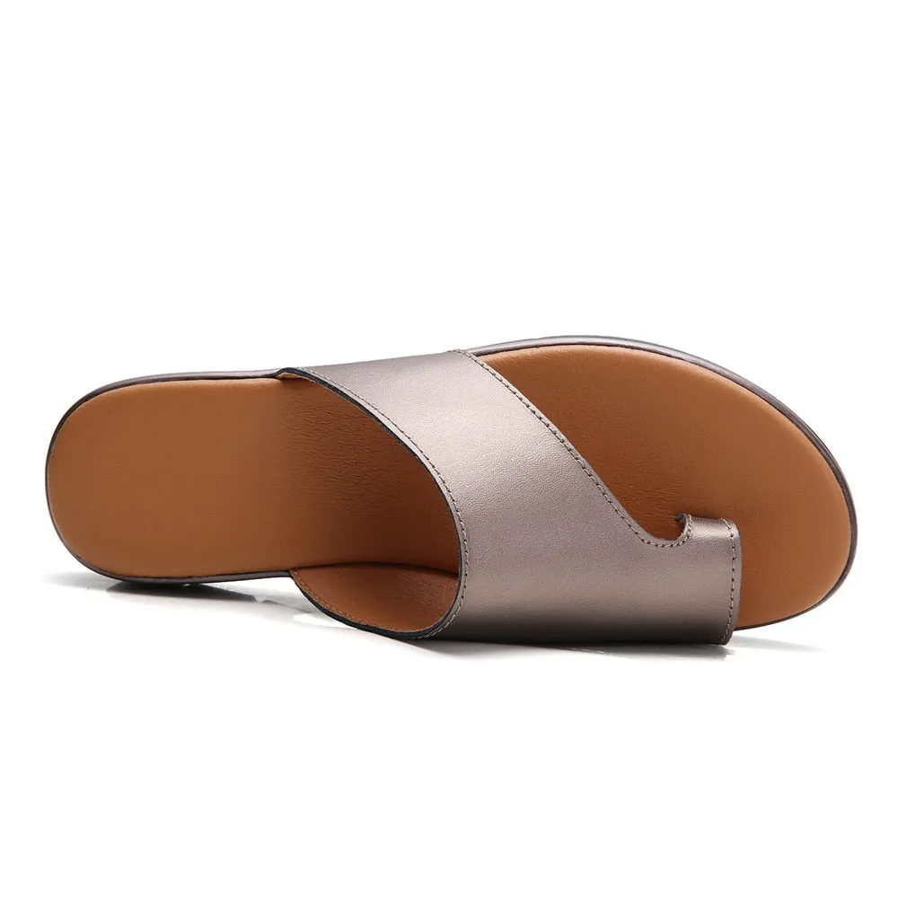Leather Bunion Slippers