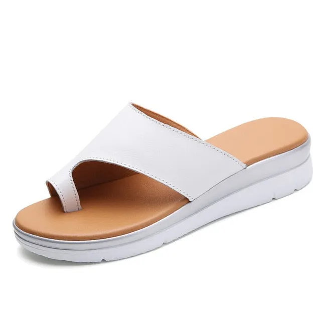 Leather Bunion Slippers