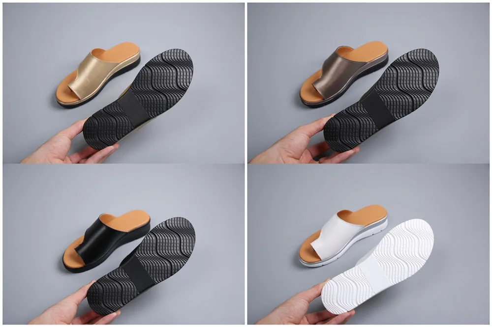 Leather Bunion Slippers
