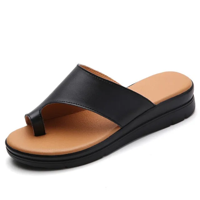 Leather Bunion Slippers