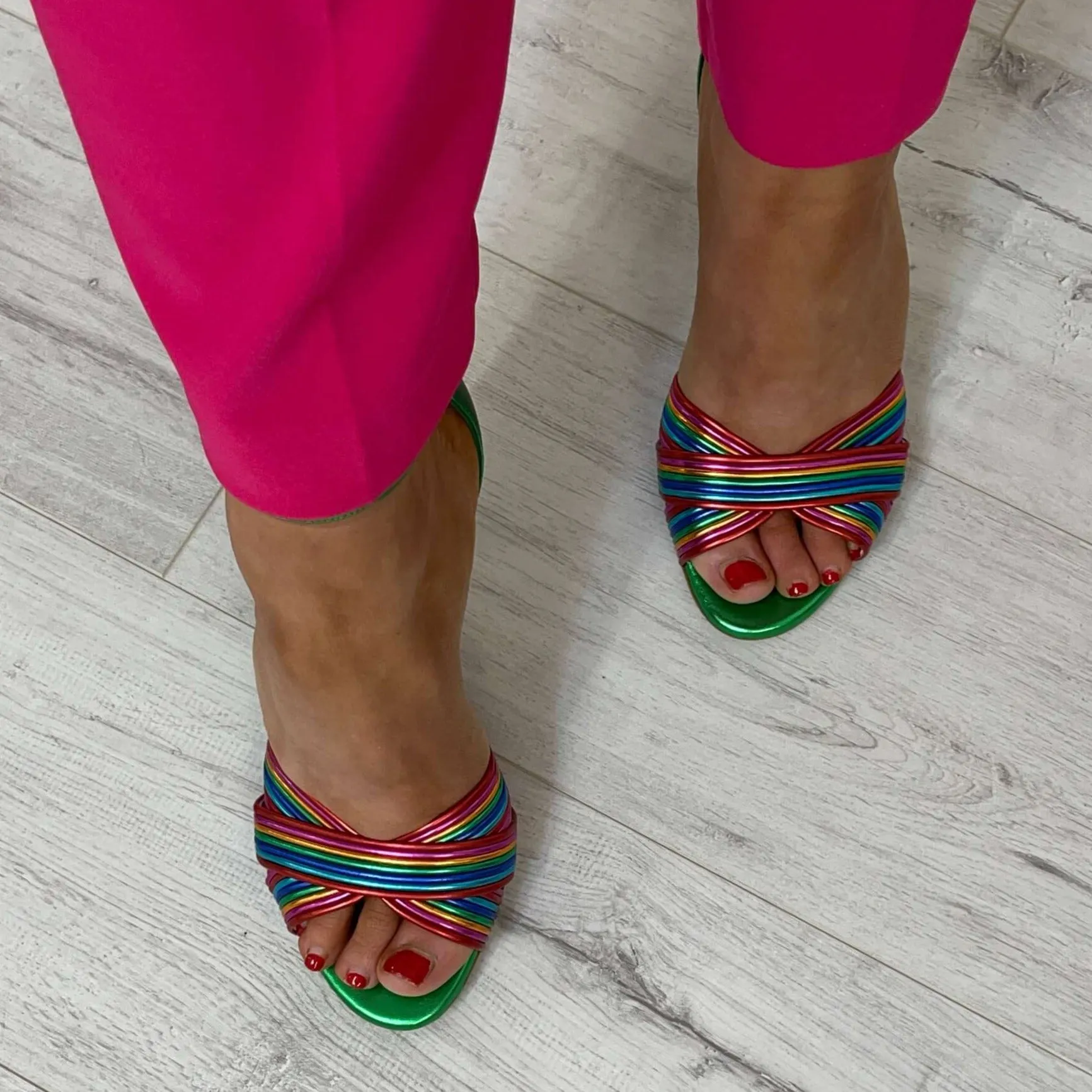 Lodi Yitus Green Strappy Sandals