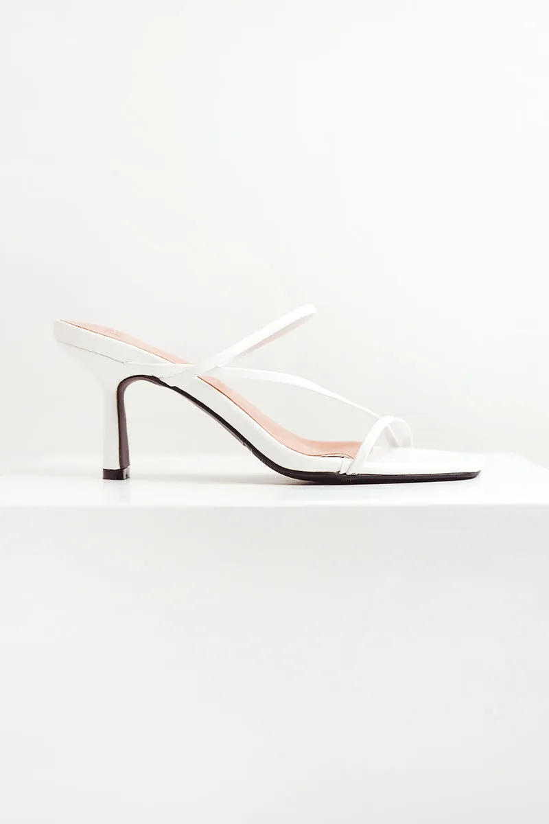 Lyla Strappy Heels in White