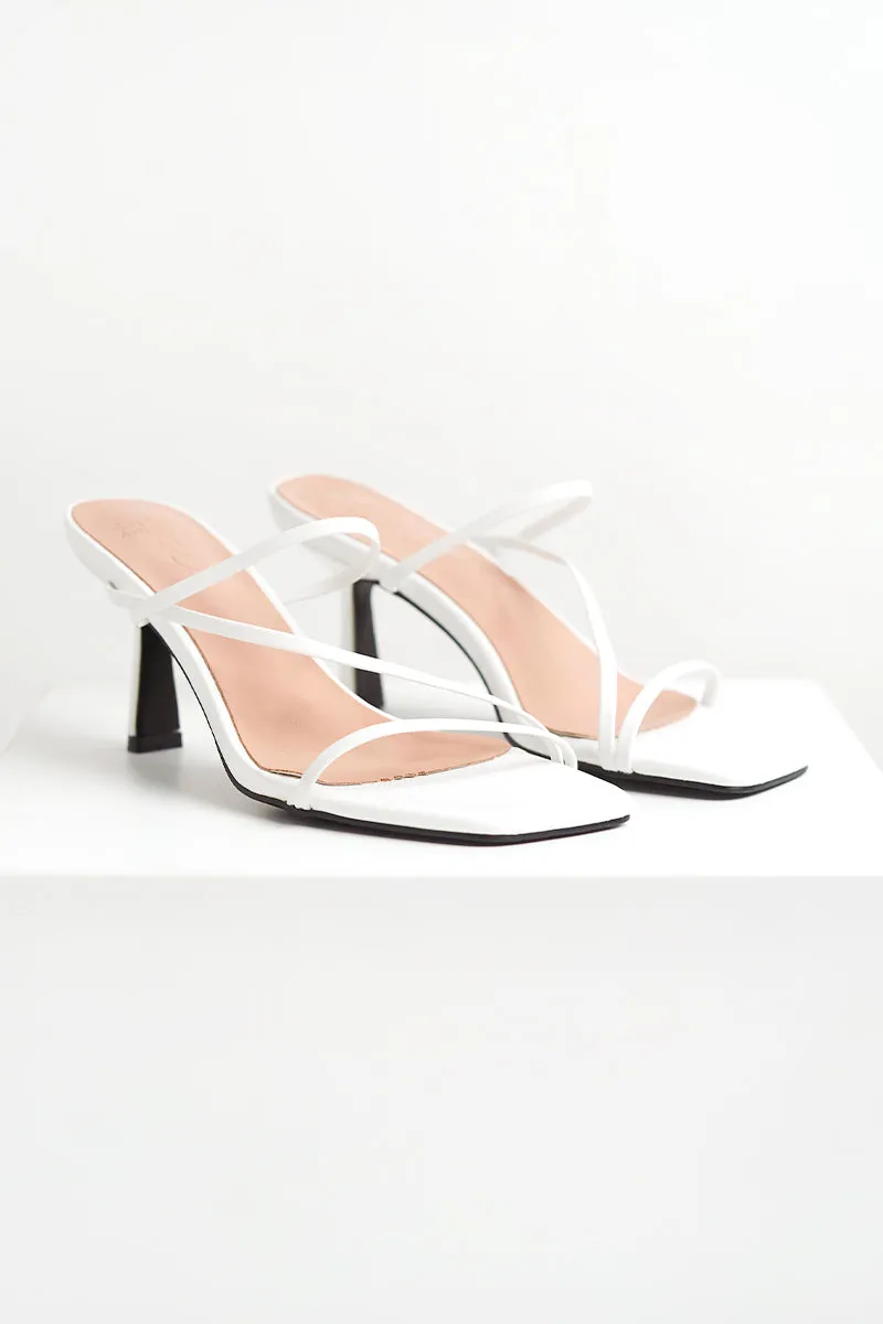 Lyla Strappy Heels in White