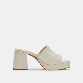 MARSHA HEELS IVORY EMBOSSED STELLA
