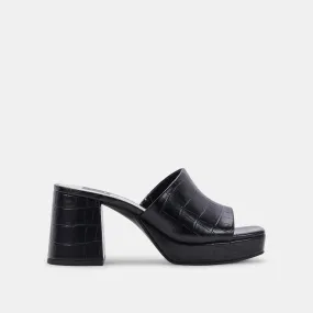 MARSHA HEELS NOIR EMBOSSED STELLA