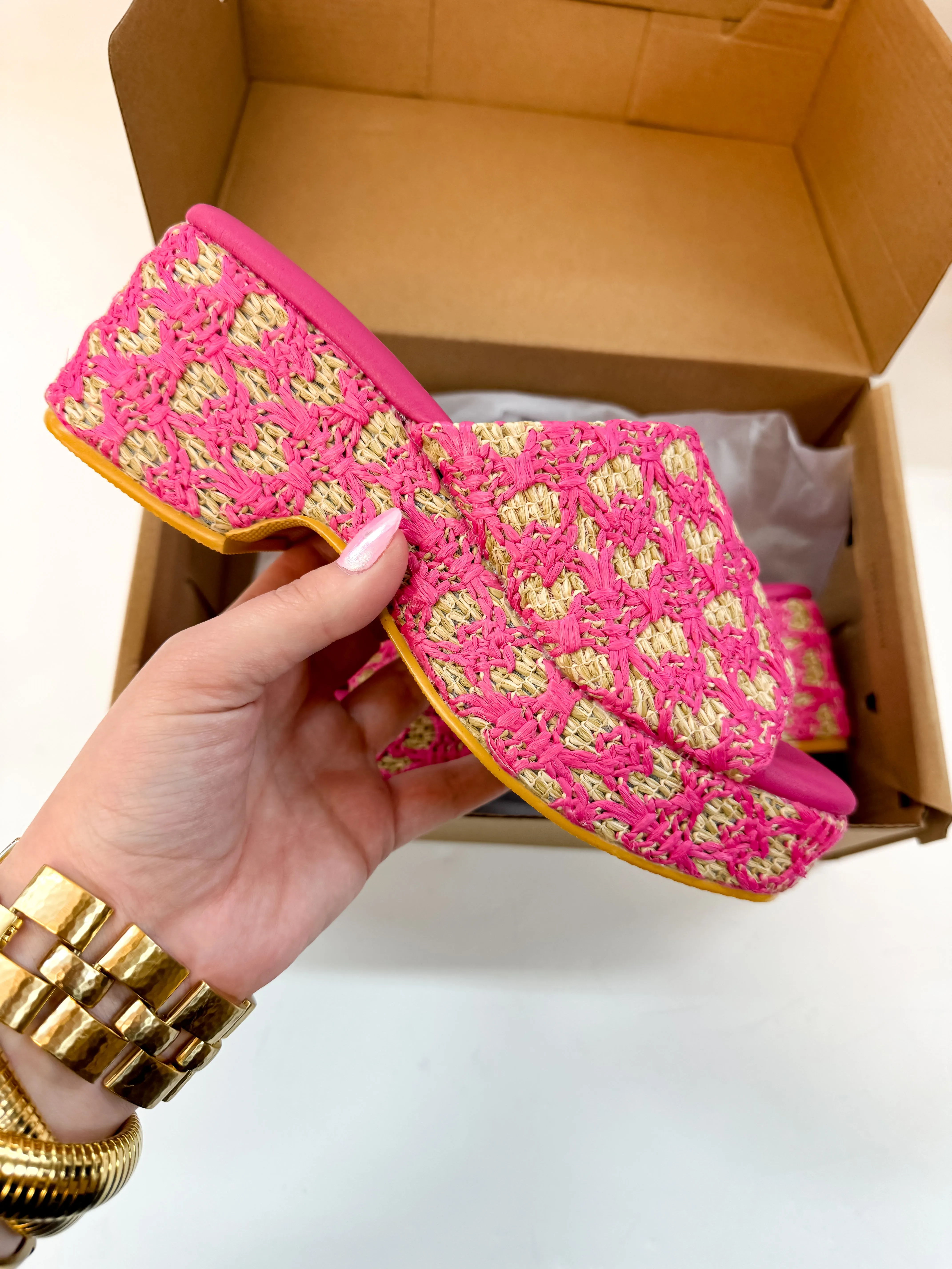 Matisse | Cruz Multi-Color Platform Sandal in Hot Pink