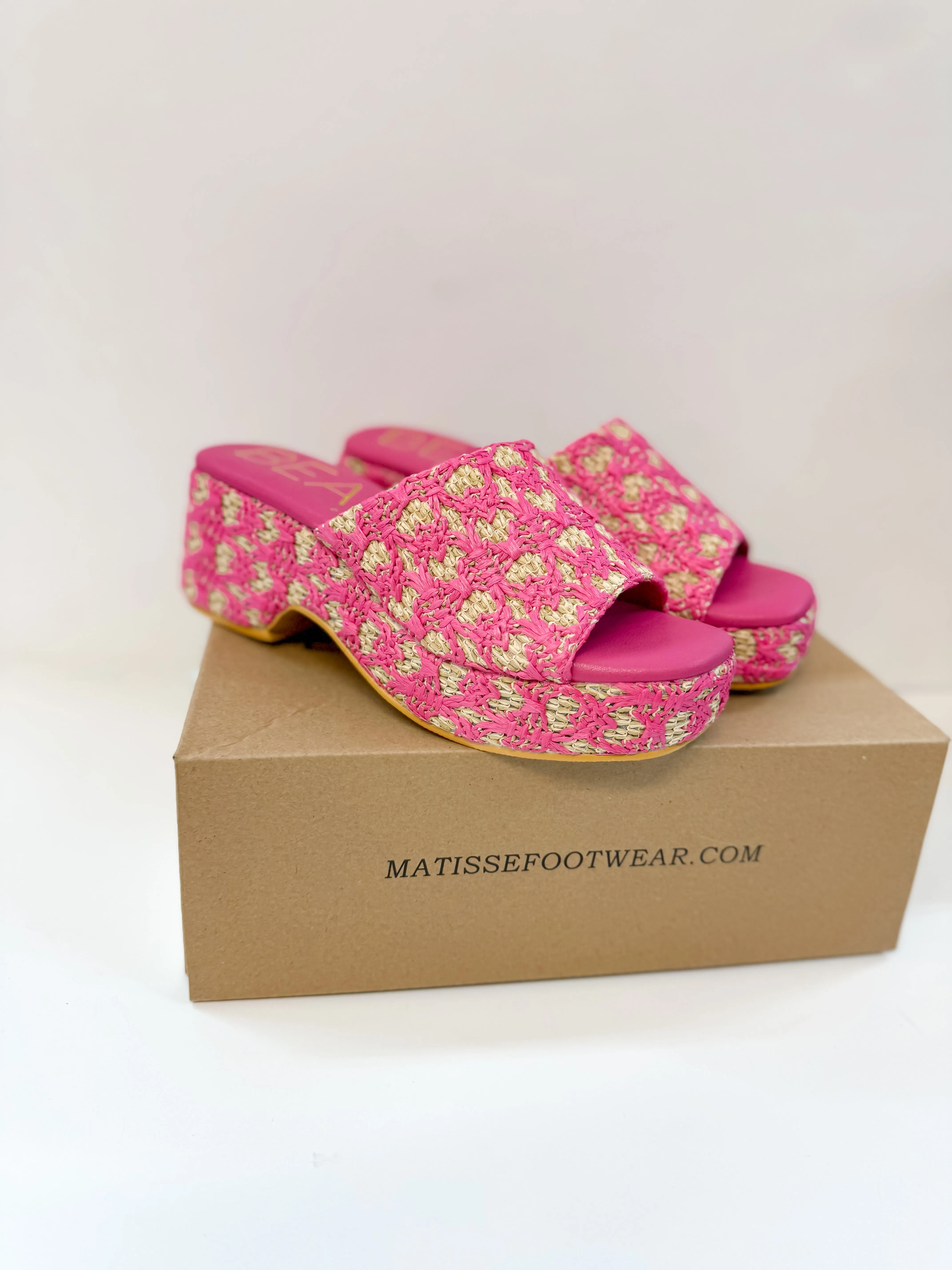 Matisse | Cruz Multi-Color Platform Sandal in Hot Pink
