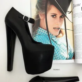 Modern Mary Jane Black Heels