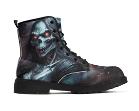 Neon Necromancer Leather Boots