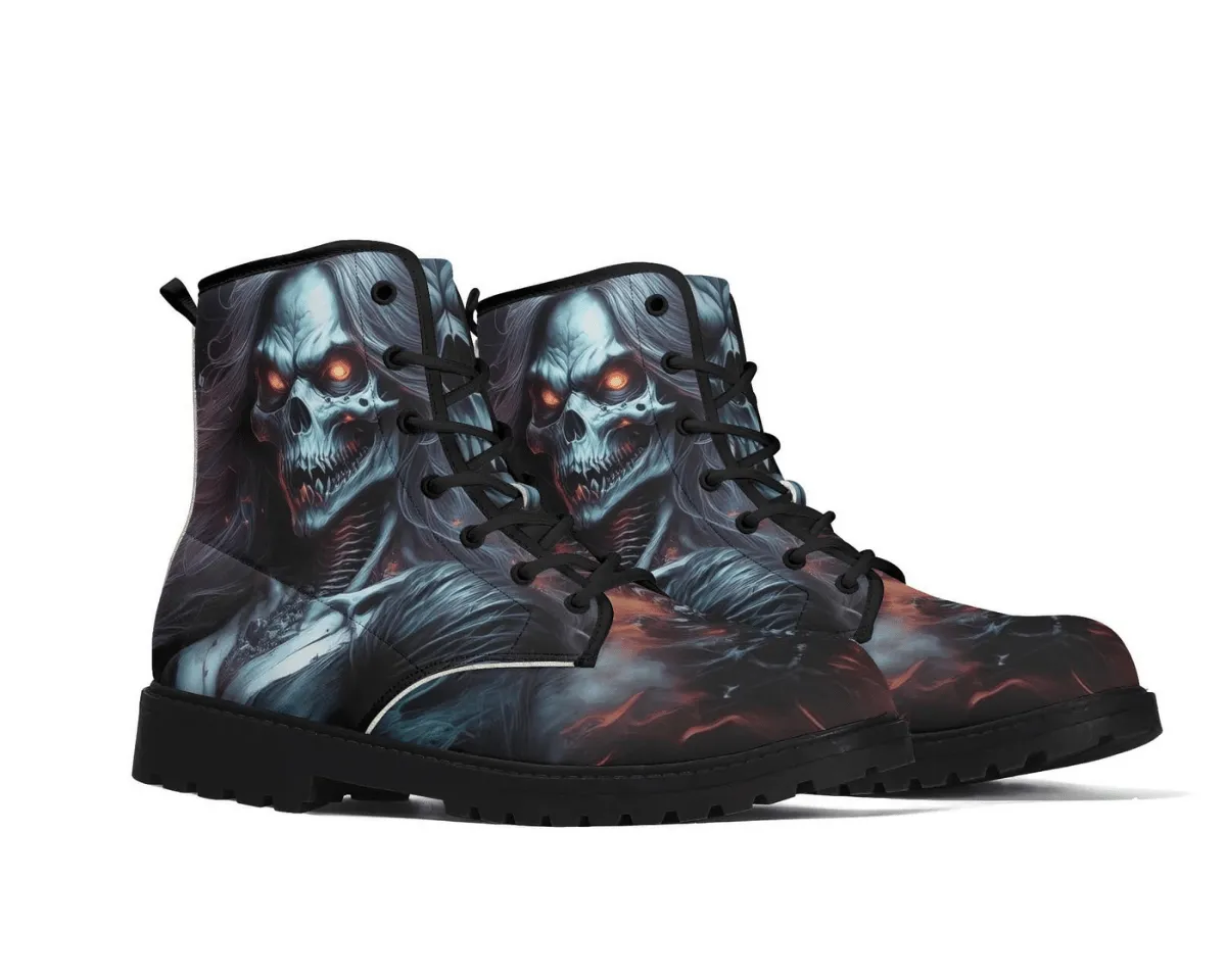 Neon Necromancer Leather Boots