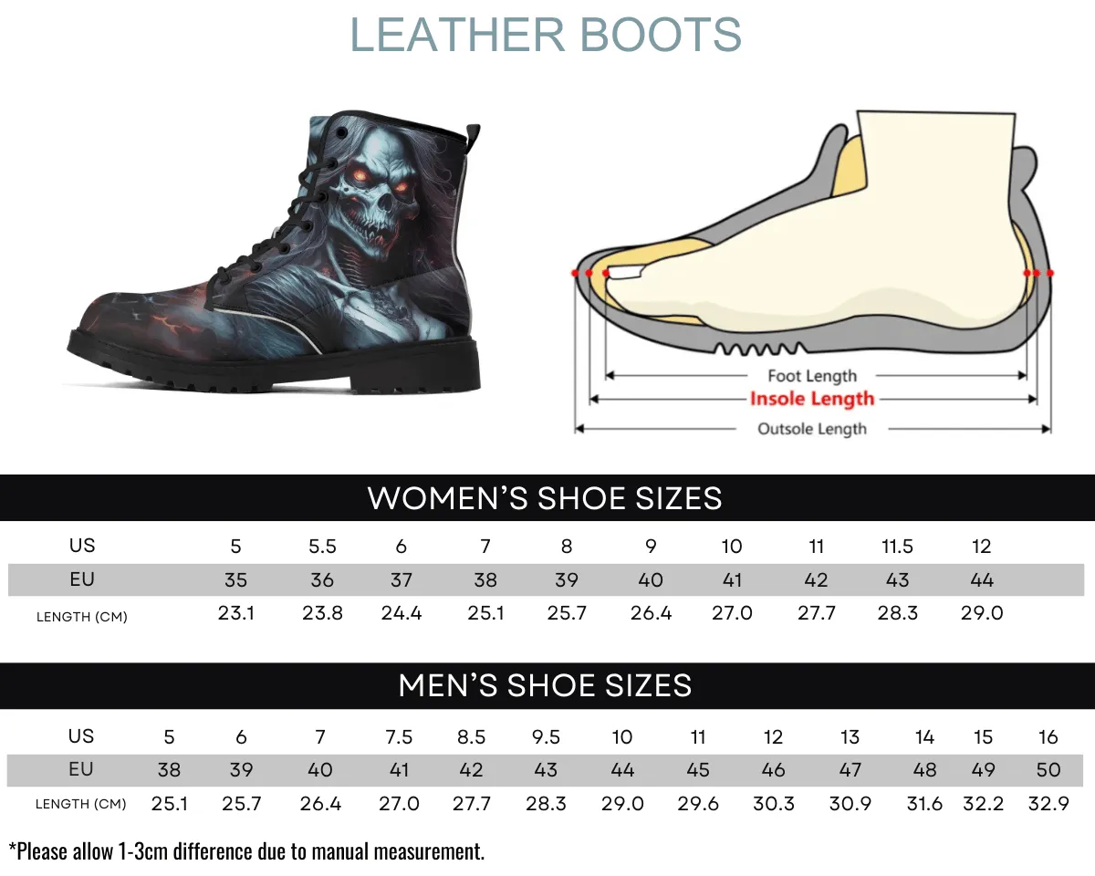 Neon Necromancer Leather Boots
