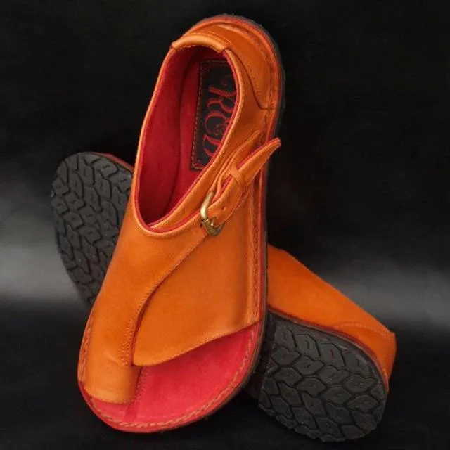 New Fashion Vintage Women Buckle Strap Flat Heel Sandals – Summer Beach Travel Shoes, Sandalia Feminina, Chaussure Femme