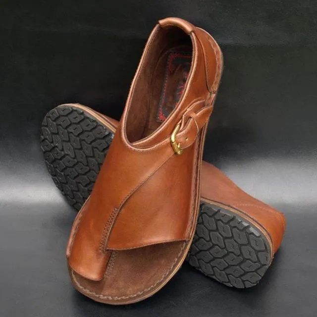 New Fashion Vintage Women Buckle Strap Flat Heel Sandals – Summer Beach Travel Shoes, Sandalia Feminina, Chaussure Femme