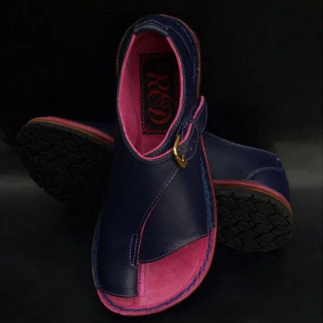 New Fashion Vintage Women Buckle Strap Flat Heel Sandals – Summer Beach Travel Shoes, Sandalia Feminina, Chaussure Femme