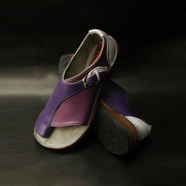 New Fashion Vintage Women Buckle Strap Flat Heel Sandals – Summer Beach Travel Shoes, Sandalia Feminina, Chaussure Femme