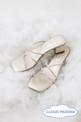 Nyles Strappy Cloud Heels in Foil