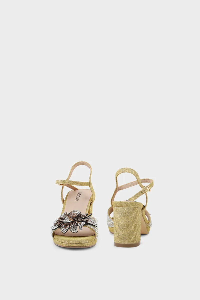 Party Wear Sandal I23708-Golden