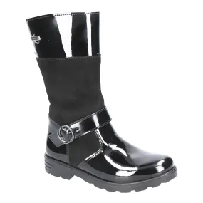 Ricosta Boots | Hannah Waterproof | Black Patent/Suede