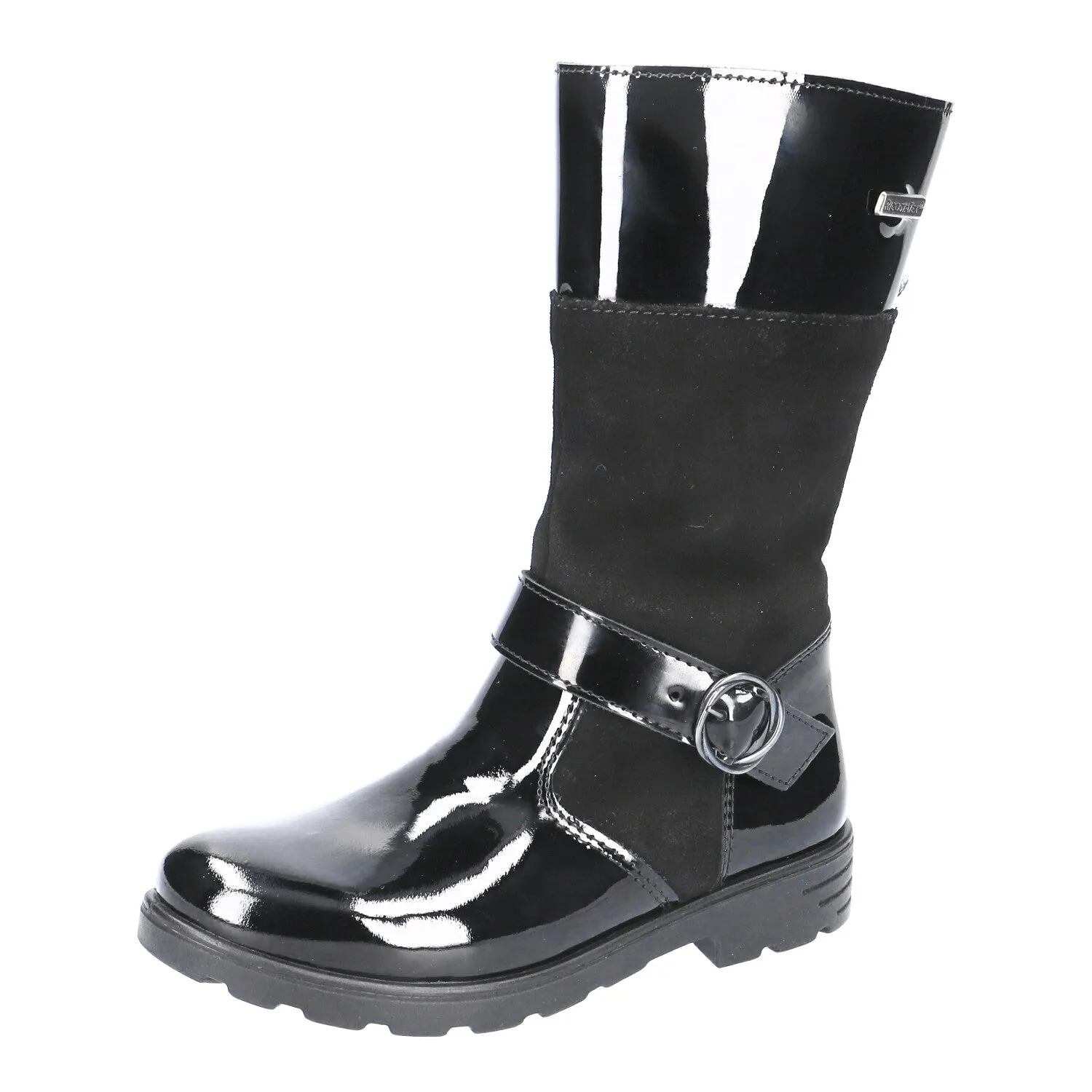 Ricosta Boots | Hannah Waterproof | Black Patent/Suede