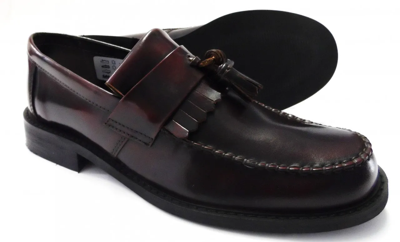Roamers Classic Oxblood Retro,Ska,Northern Soul RUDE BOY Tassel Loafers